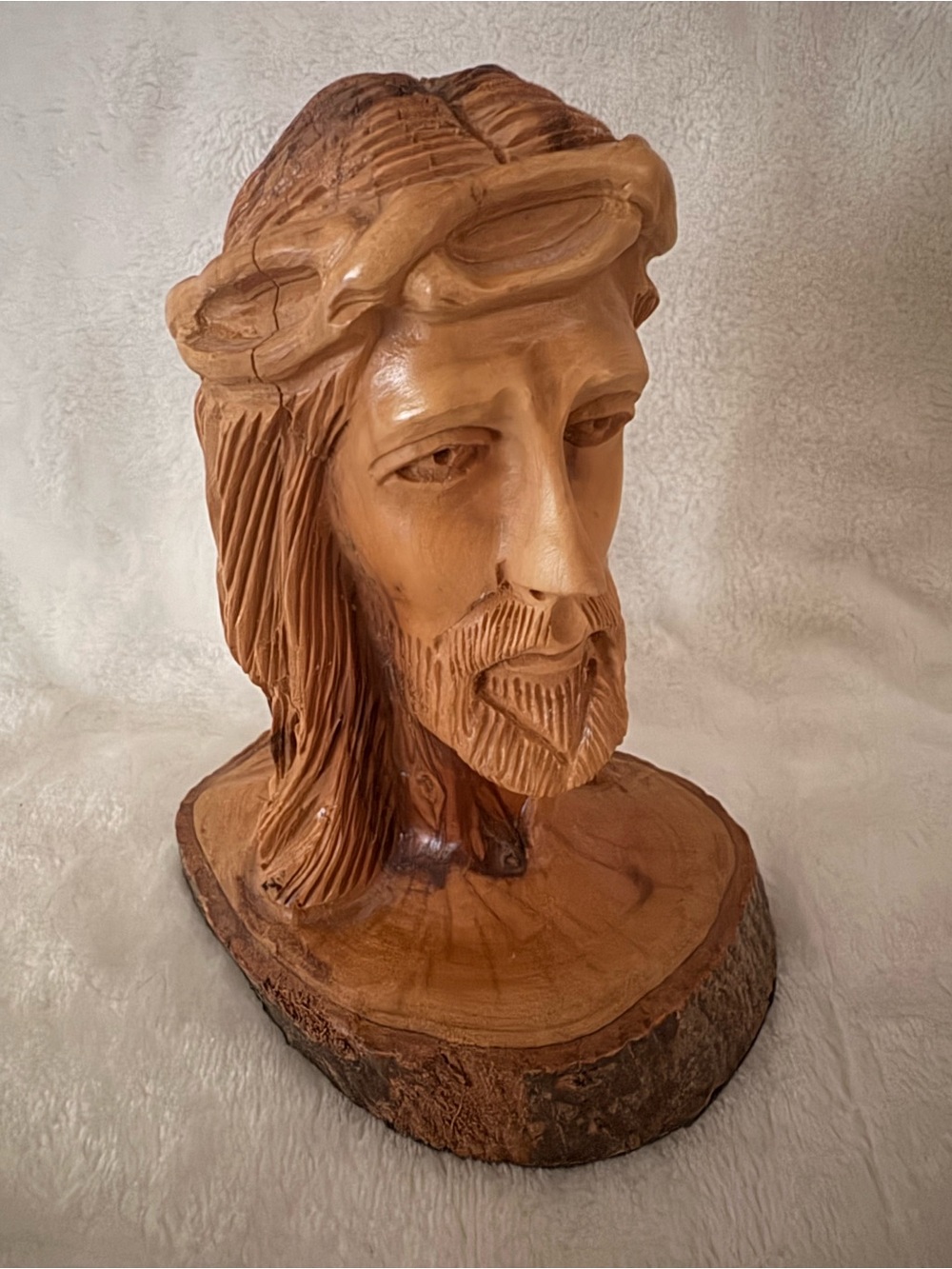 Vintage Handcarved Olive Wood Jesus Crown of Thorns - Holy Land Bethlehem